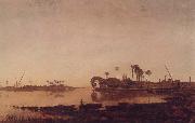 Prosper Marilhat The Banks of the Nile at Damanhur France oil painting artist